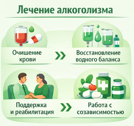 лечение алкоголизма в Мариинске этапы